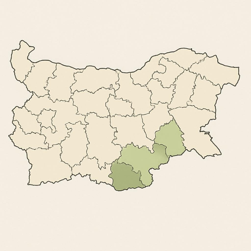Карта на България — региони на дейност
